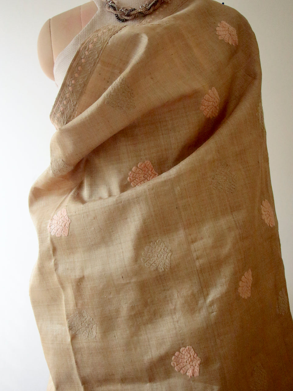 Handloom Authentic Muga Silk Sari from Assam , India