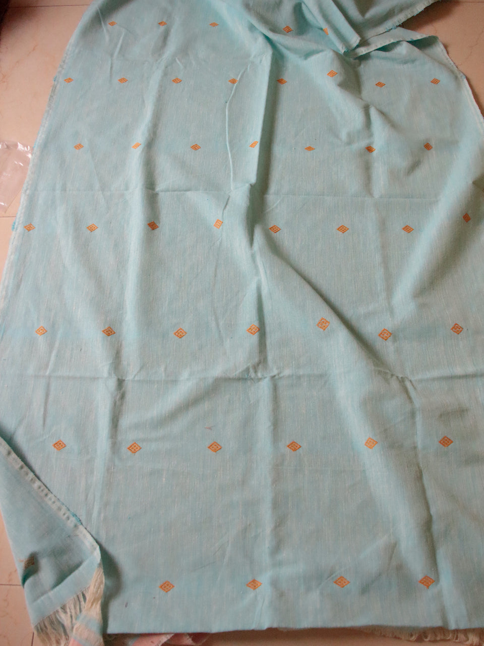 Eri Silk by Cotton Handwoven fabric for dress material - 3 Meters and 36" width