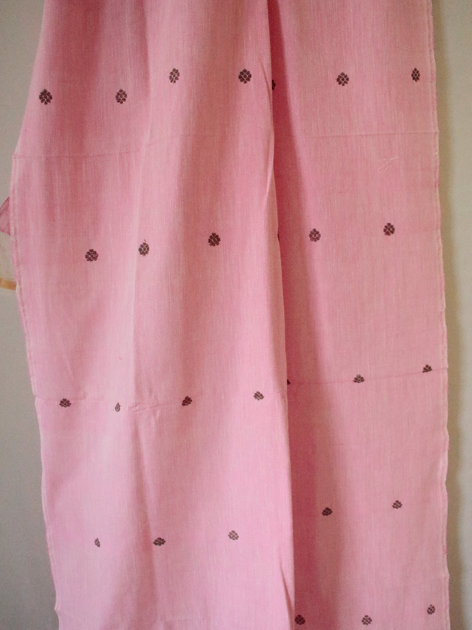 Eri Silk by Cotton Handwoven fabric for dress material - 3 Meters and 36" width