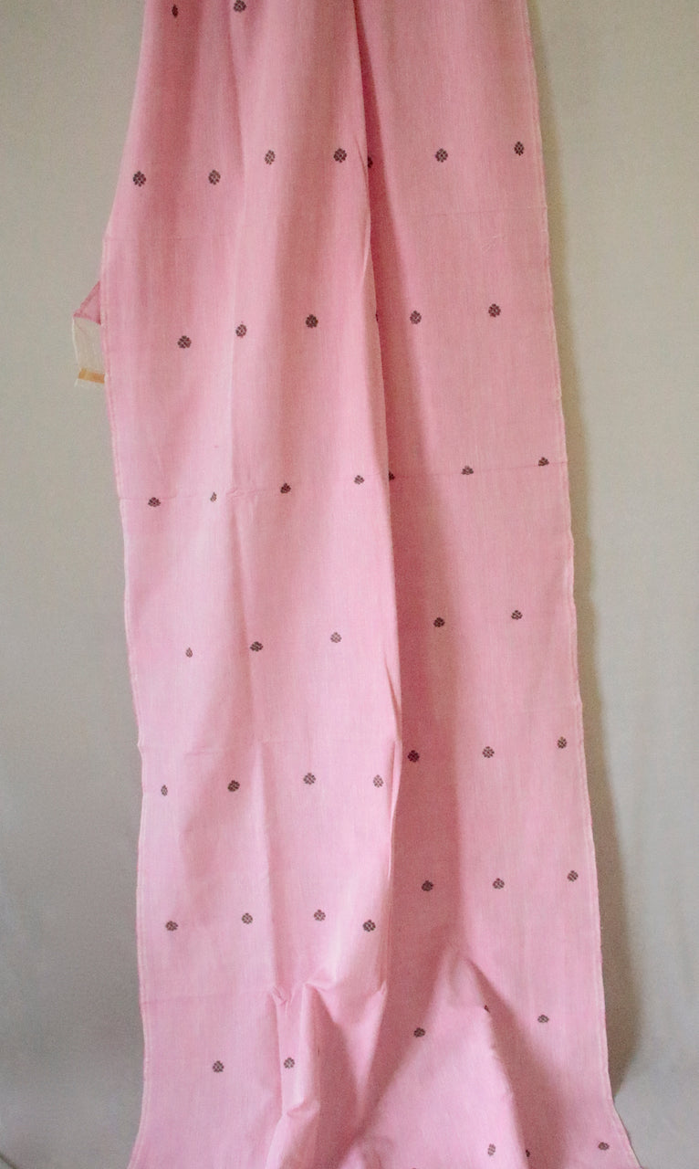 Eri Silk by Cotton Handwoven fabric for dress material - 3 Meters and 36" width