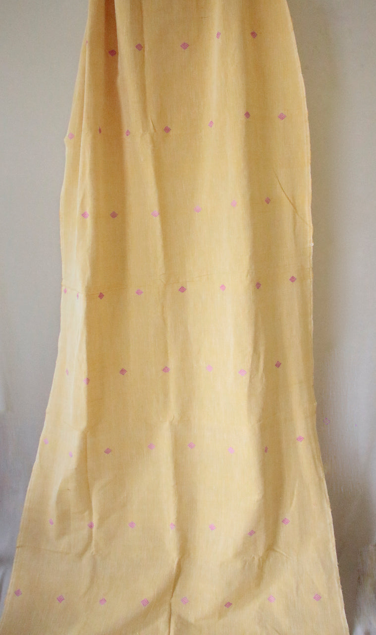 Eri Silk by Cotton Handwoven fabric for dress material - 3 Meters and 36" width