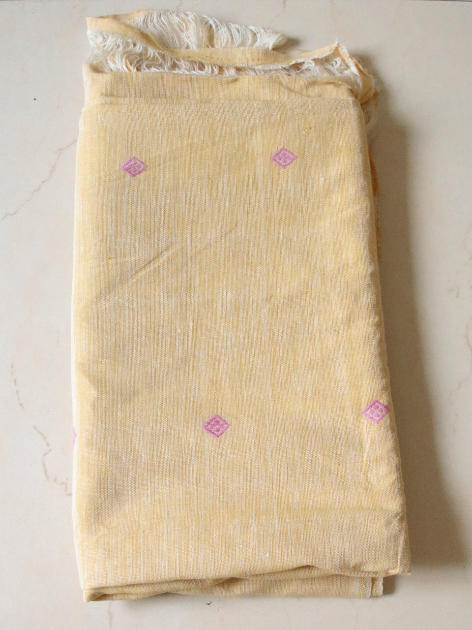 Eri Silk by Cotton Handwoven fabric for dress material - 3 Meters and 36" width