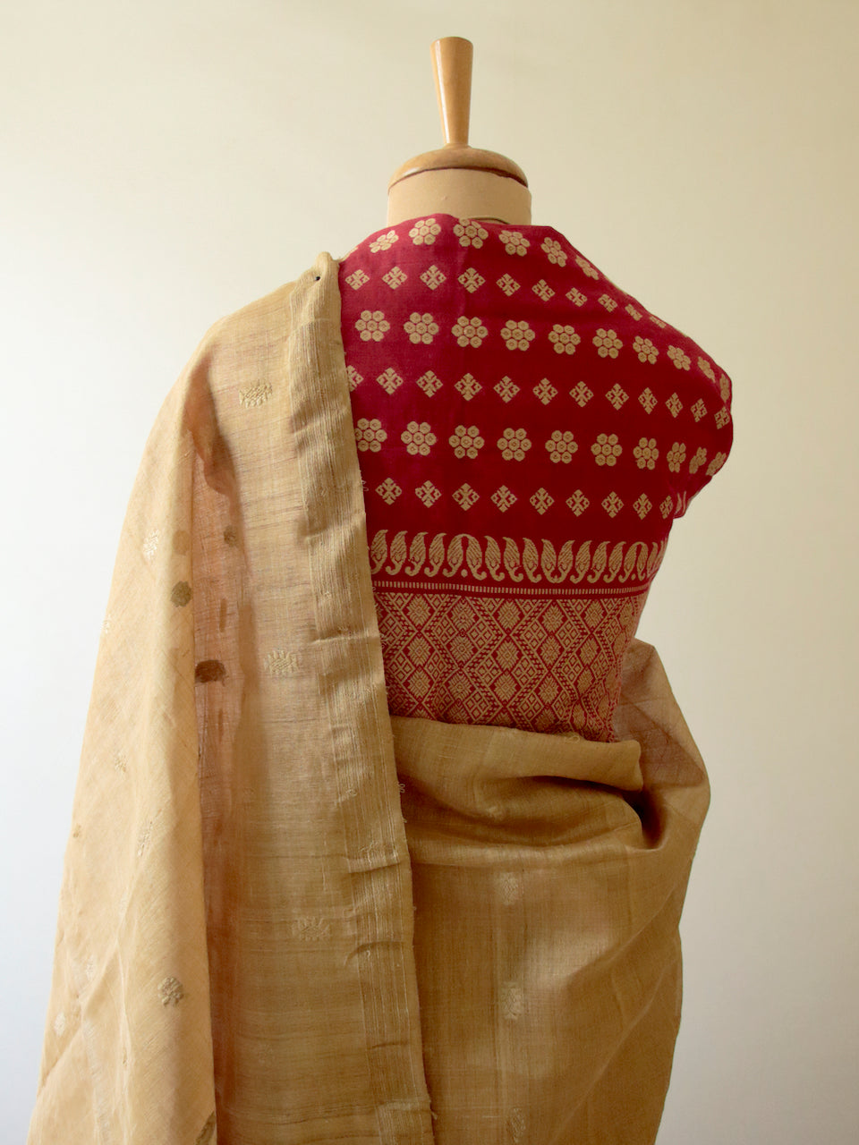 Natural Dyed Eri Silk / Peace Silk Blouse Pieces - 1.10 meter 39" width