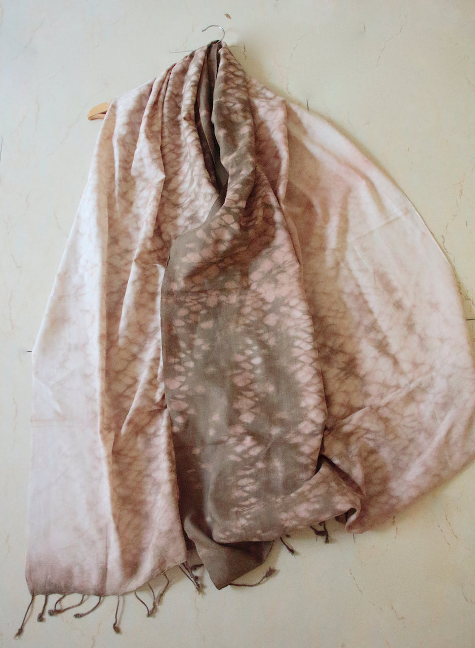 Natural Dyed Scarf / Dupatta in Handwoven Cotton