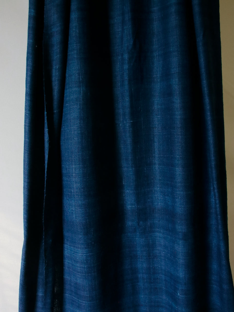 Indigo Hand Spun / Handwoven Eri Silk Fabric - 36" Width / Natural Assam Indigo Dyed