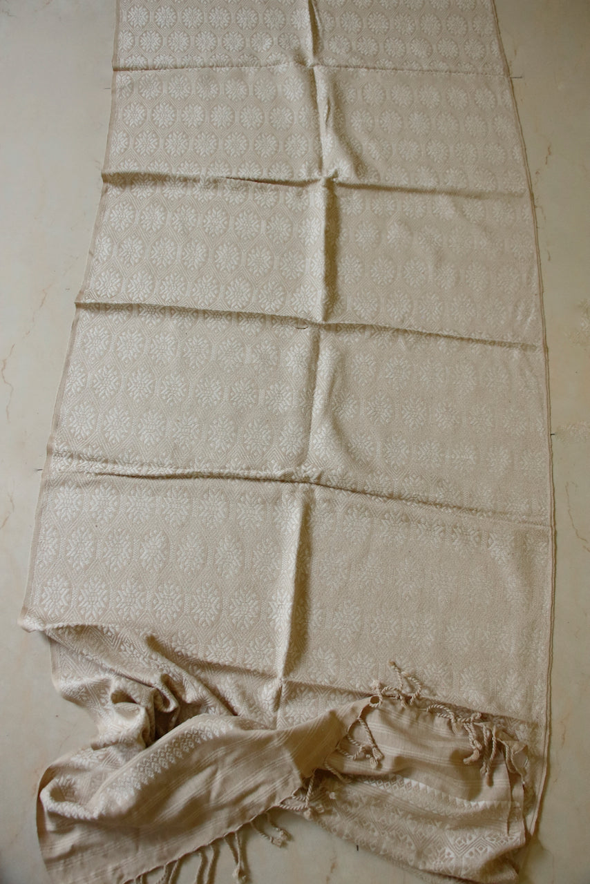 Handloom Red Eri Silk / Peace Silk Stole /Shawl from Assam , India
