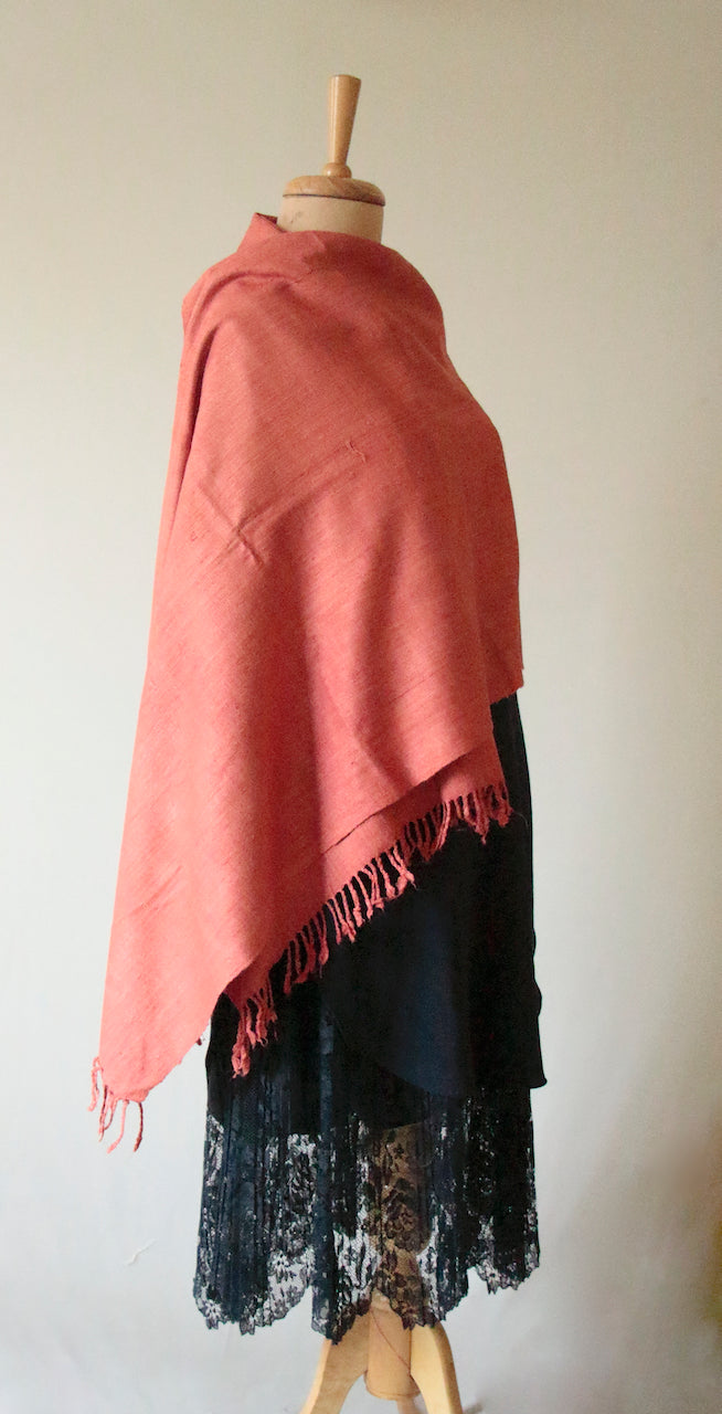 Natural Dyed Eri silk / Ahimsa Silk / Peace Silk Handloom Shawls from Assam