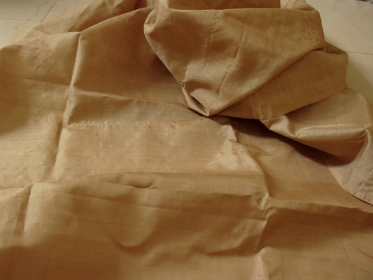 Hundred Percent Muga Silk Fabric by Yard 46" Width - 2.5 Meters