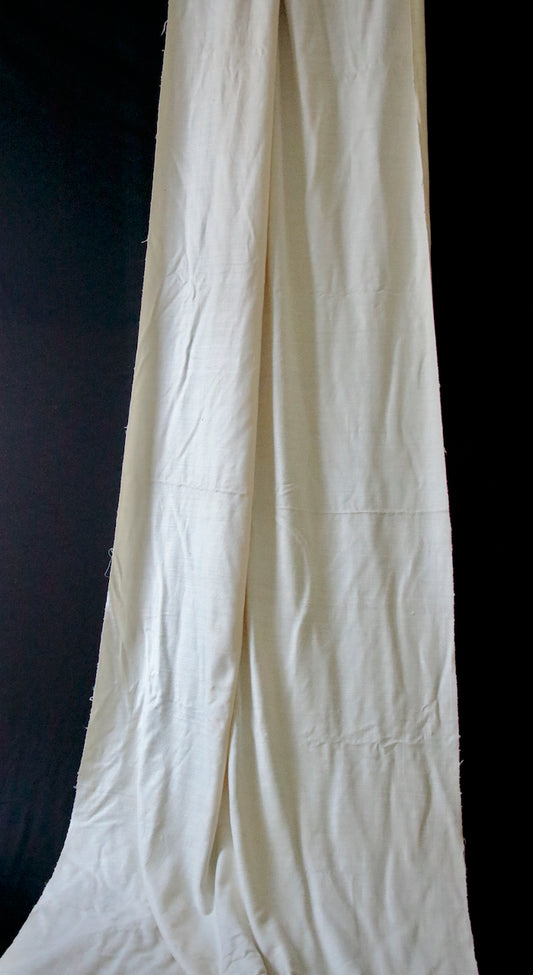 Handwoven Twill Weave Hundred percent Eri Silk fabric in its natural colour