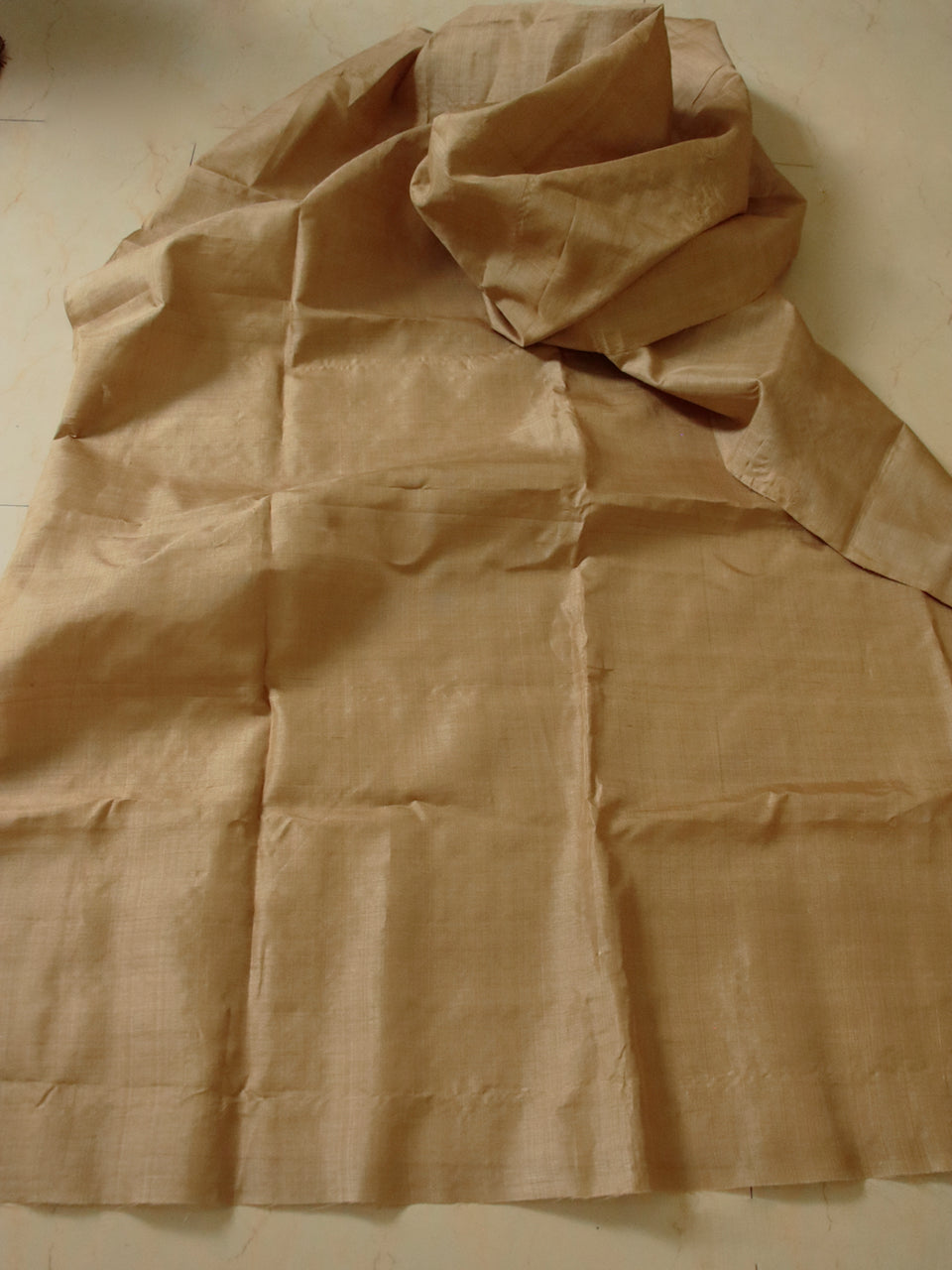 Hundred Percent Muga Silk Fabric by Yard 46" Width - 2.5 Meters