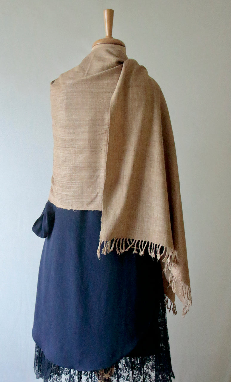 Natural Dyed Eri silk / Ahimsa Silk / Peace Silk Handloom Shawls from Assam