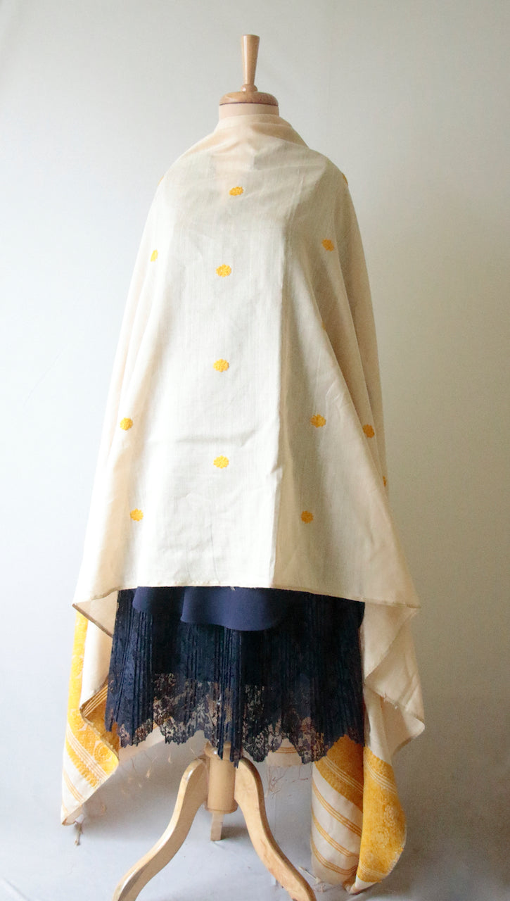 Silk Handloom Dupatta / Wrap from Assam