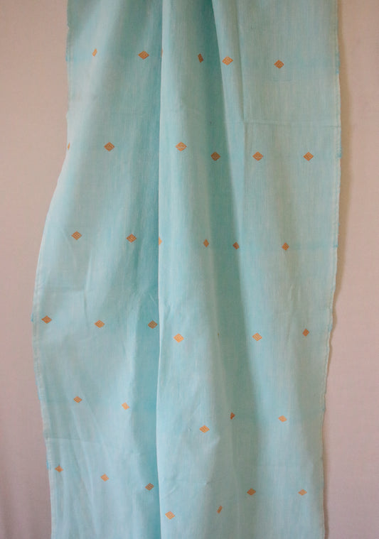 Eri Silk by Cotton Handwoven fabric for dress material  - 3 Meters  and 36" width