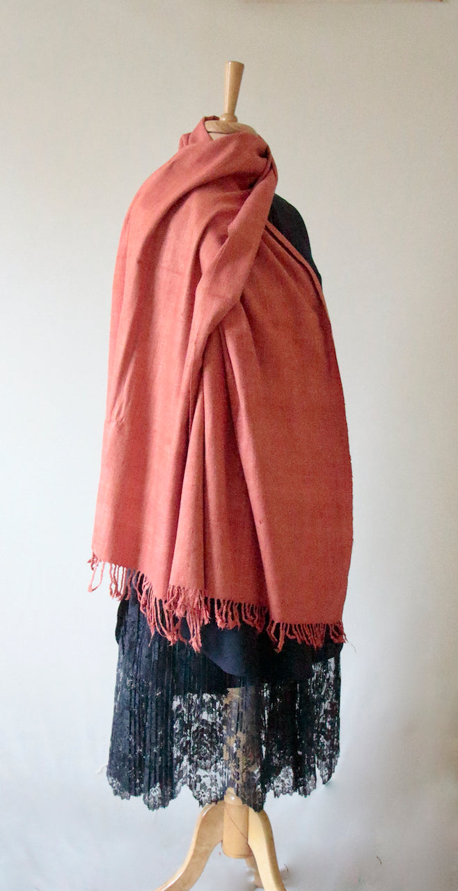 Natural Dyed Eri silk / Ahimsa Silk / Peace Silk Handloom Shawls from Assam