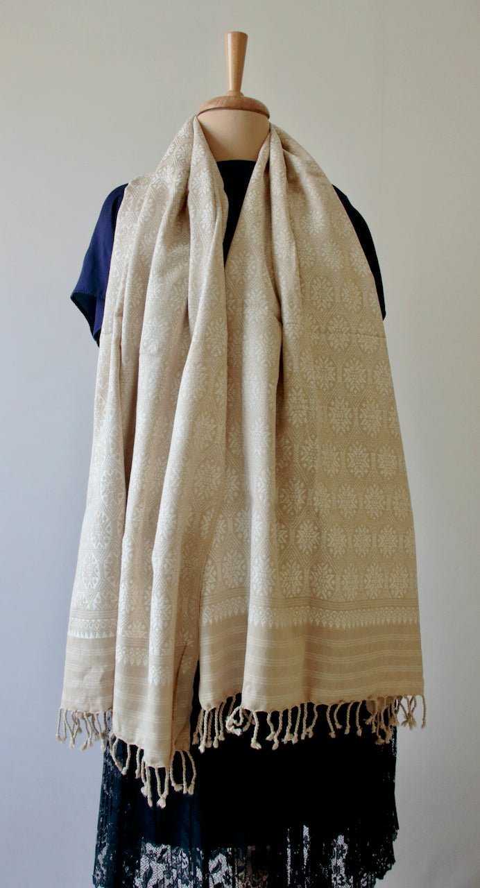 Handloom Red Eri Silk / Peace Silk Stole /Shawl from Assam , India
