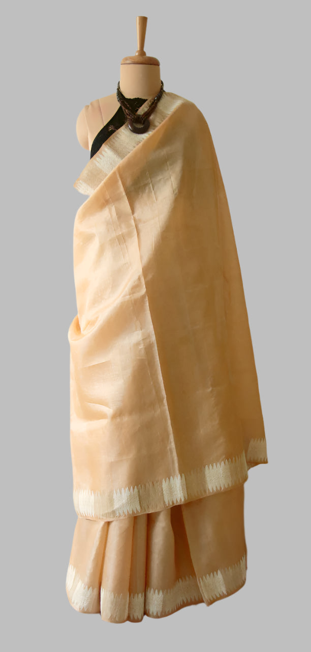 Elegant Tassar Silk Saree with traditional motifs from Assam