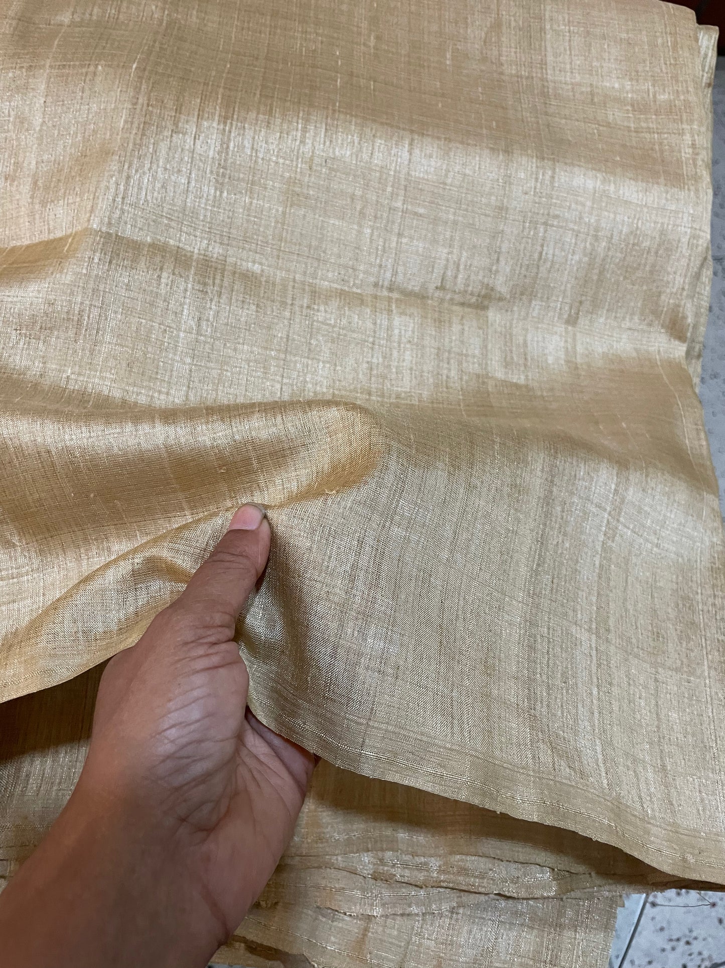 Hundred Percent Muga Silk Fabric from Assam