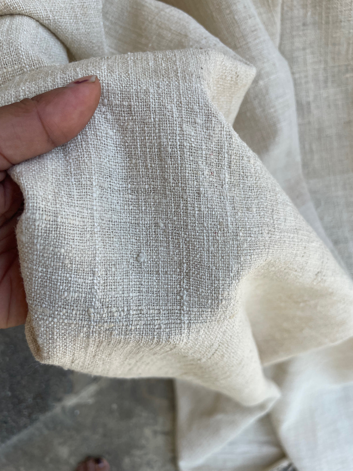 Extra Large Natural Off white Handwoven / Handspun Eri Silk Shawl from Assam
