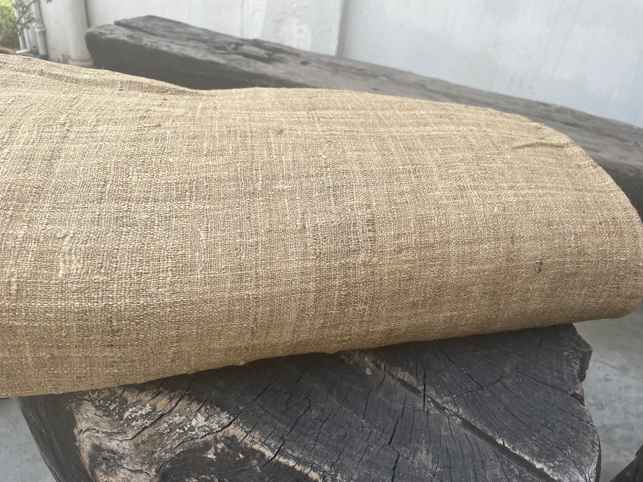 Handwoven Muga Ghicha Silk Yardage / Fabric Width 36"