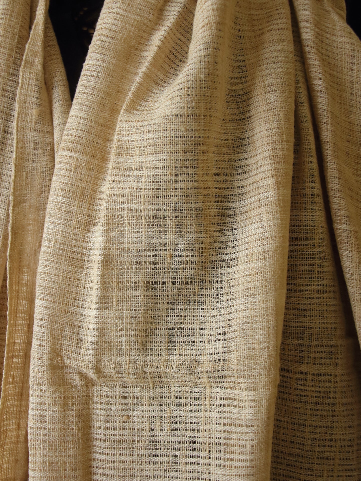 Handloom Red Eri Silk / Peace Silk Smade from Hand spun yarns Assam