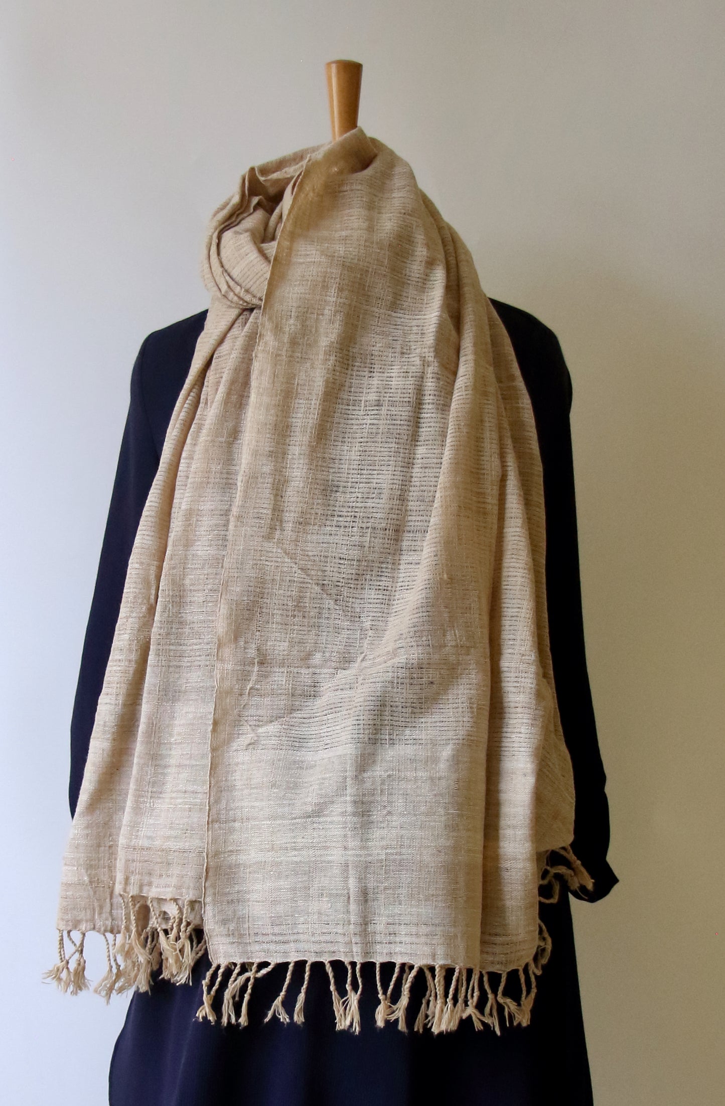 Handloom Red Eri Silk / Peace Silk Smade from Hand spun yarns Assam