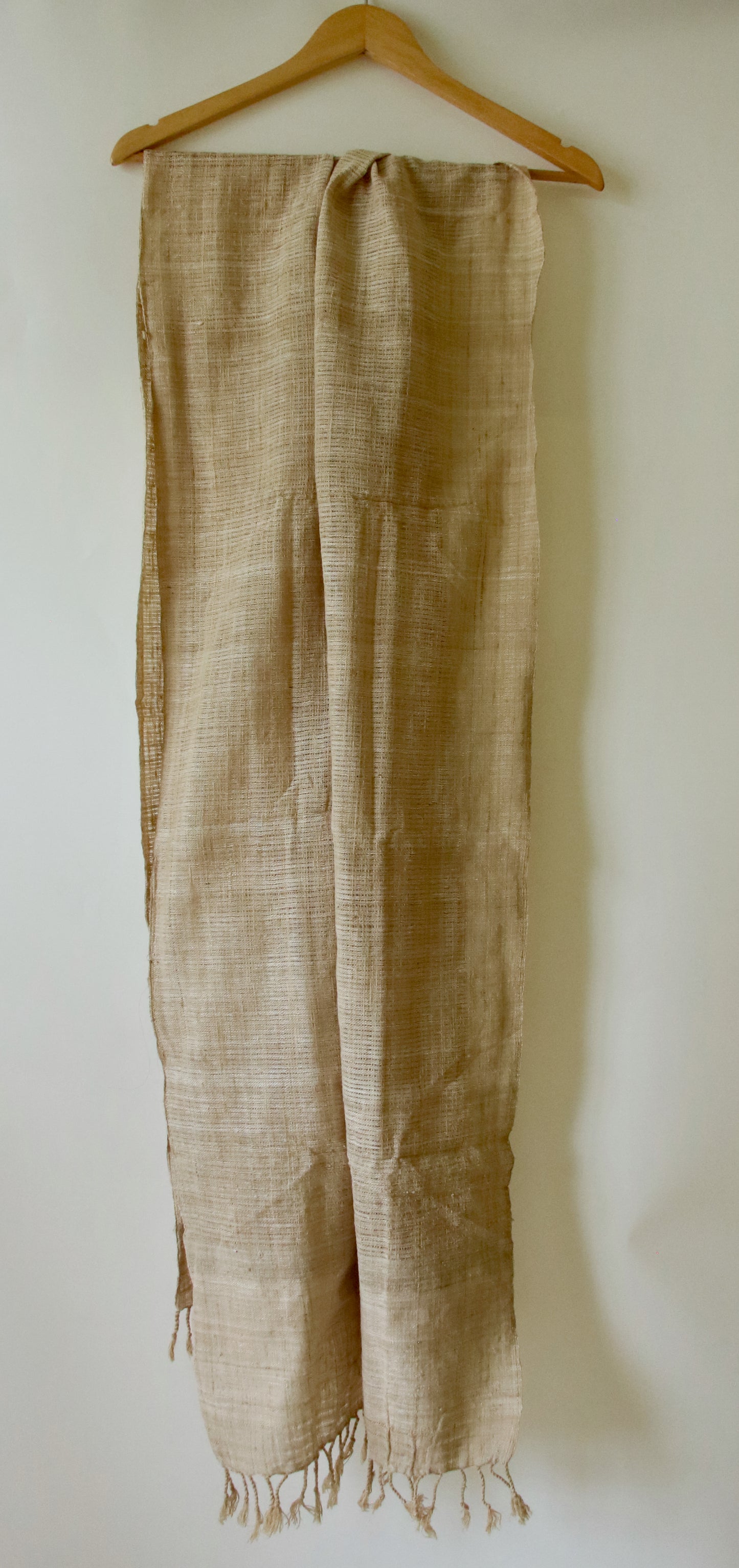 Handloom Red Eri Silk / Peace Silk Smade from Hand spun yarns Assam