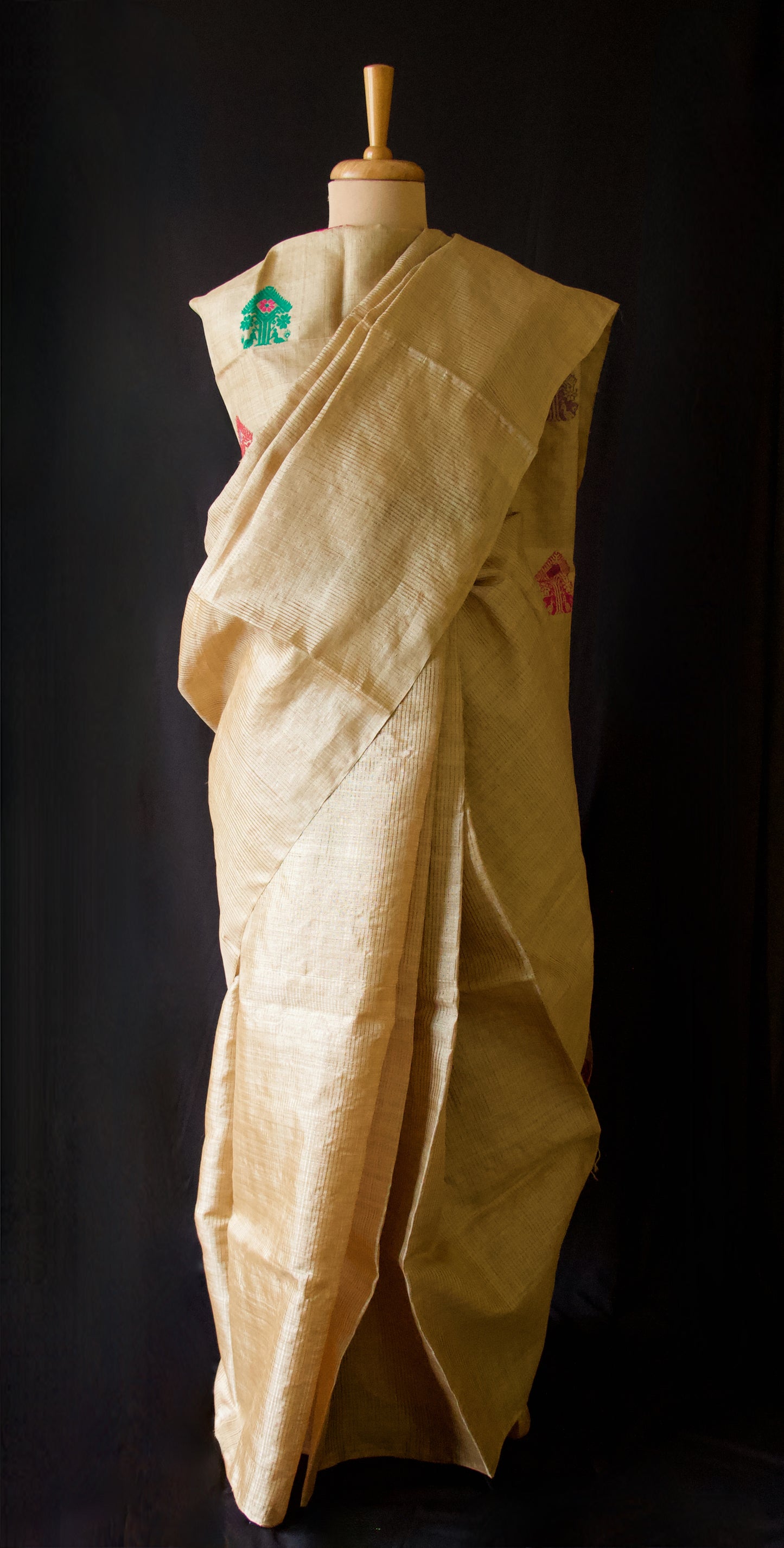 Muga Silk handloom Saree from Assam , India