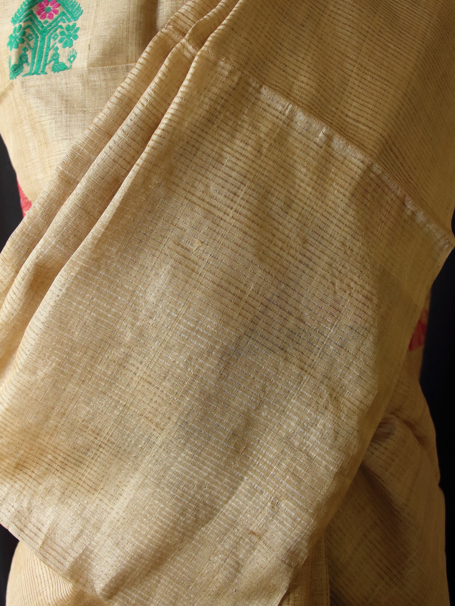 Muga Silk handloom Saree from Assam , India