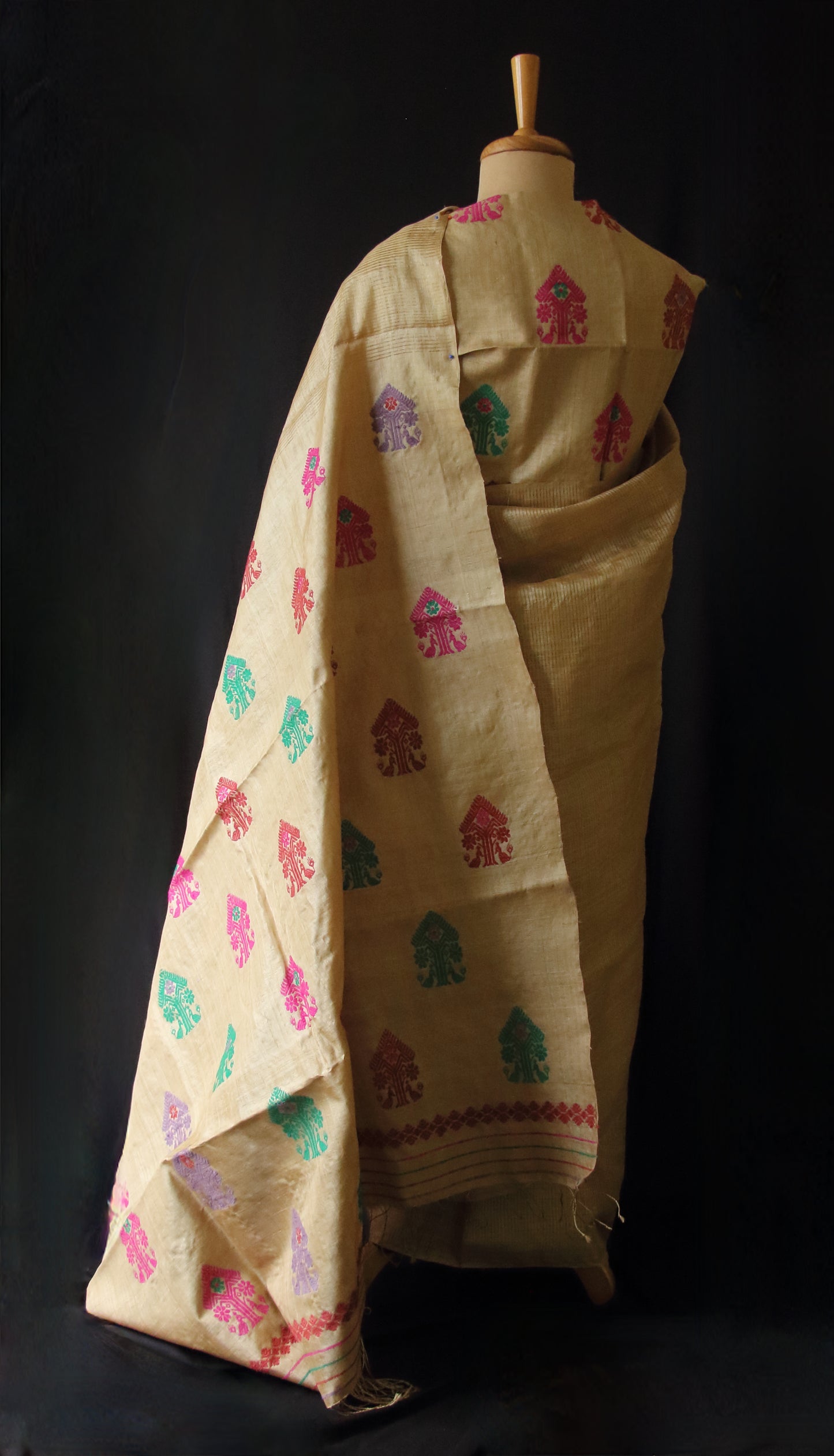 Muga Silk handloom Saree from Assam , India