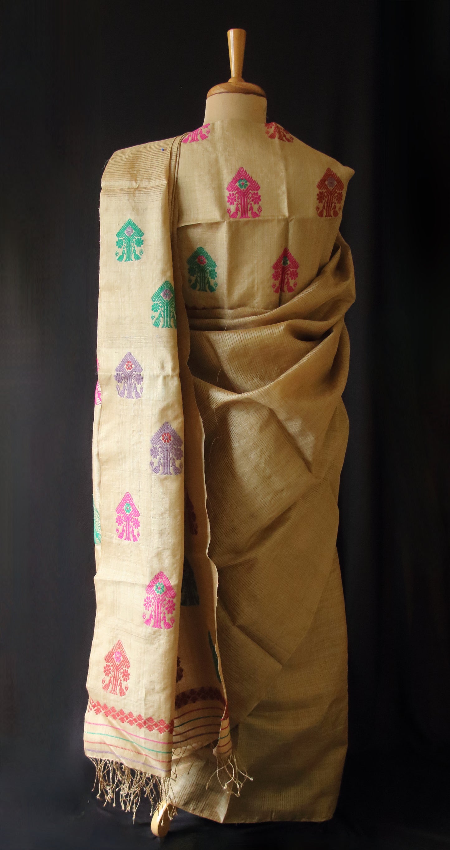 Muga Silk handloom Saree from Assam , India