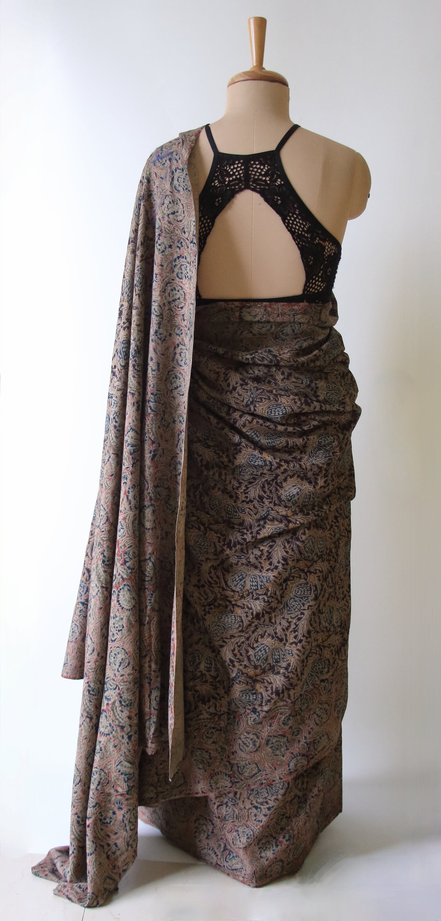 Limited Edition - Handwoven Eri Silk Saree with Kalamkari motifs