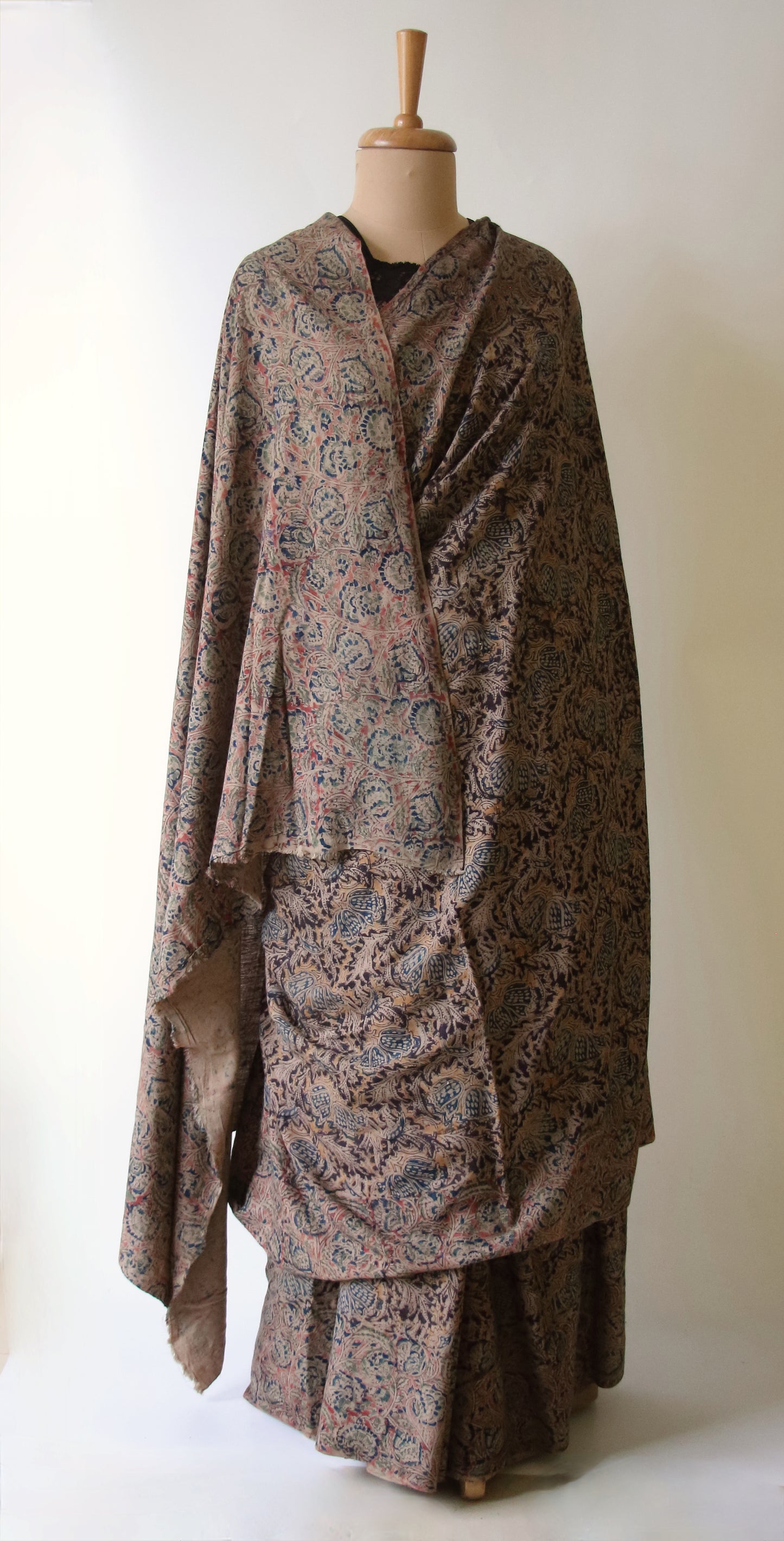 Limited Edition - Handwoven Eri Silk Saree with Kalamkari motifs
