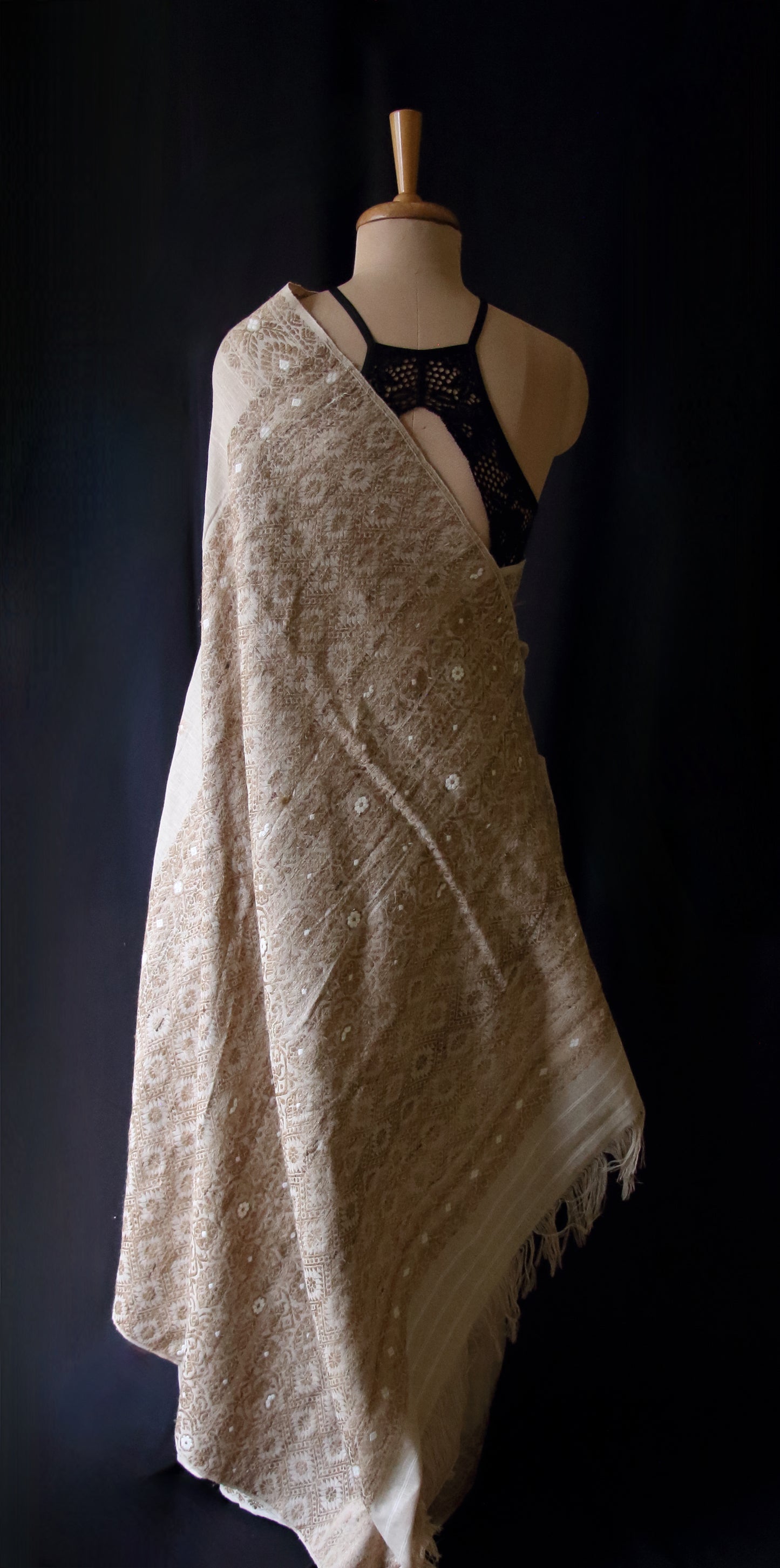 Eri Silk Saree in Natural Brown colour from Assam