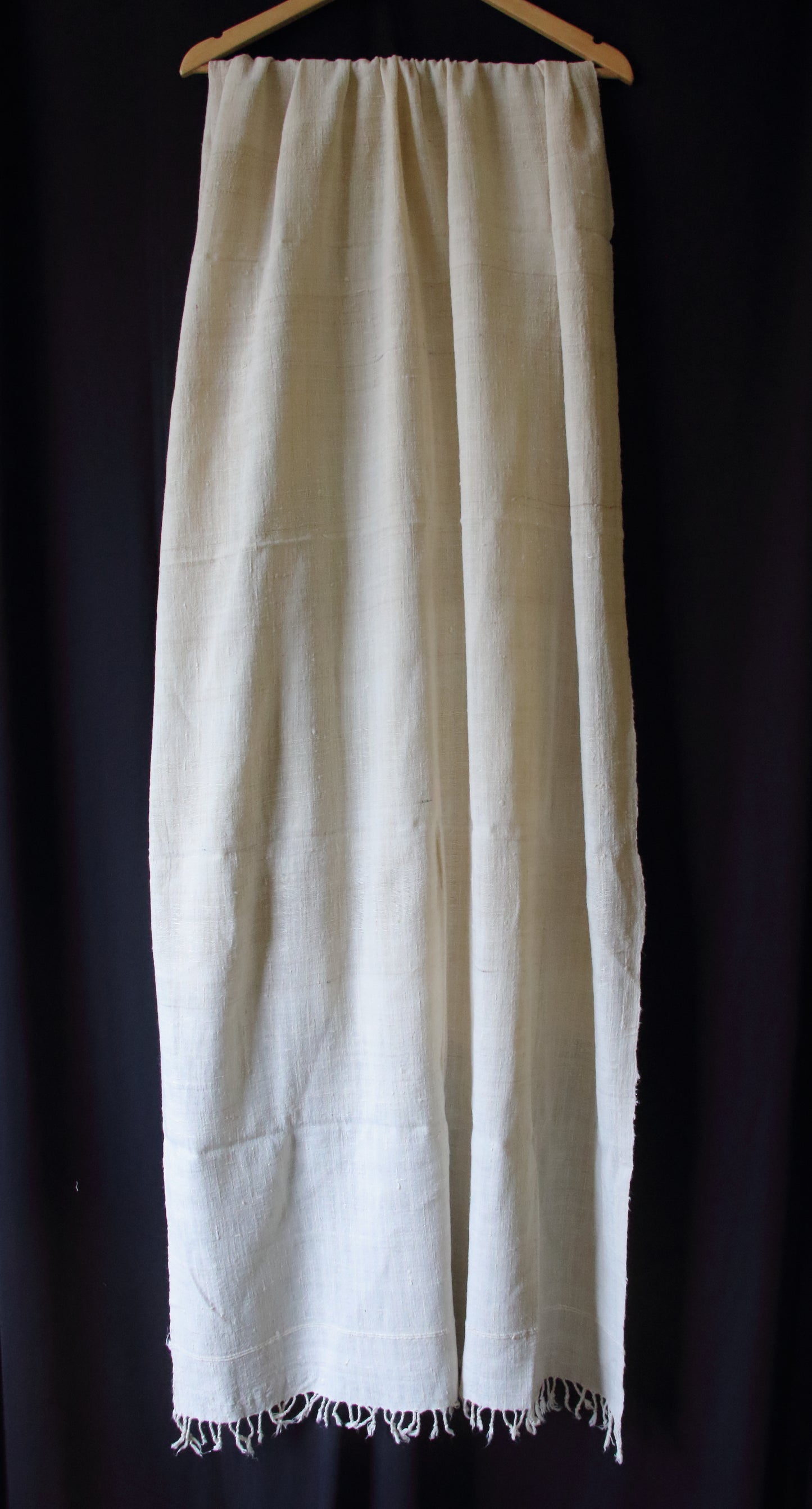 Natural Off White Handwoven Eri Silk Shawl from Assam