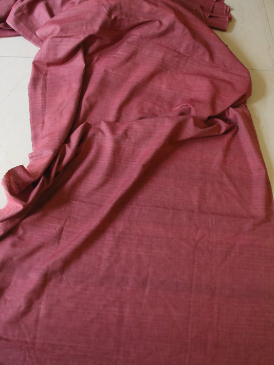 Natural dyed Handwoven Cotton by Eri Silk Fabric - 45" Width