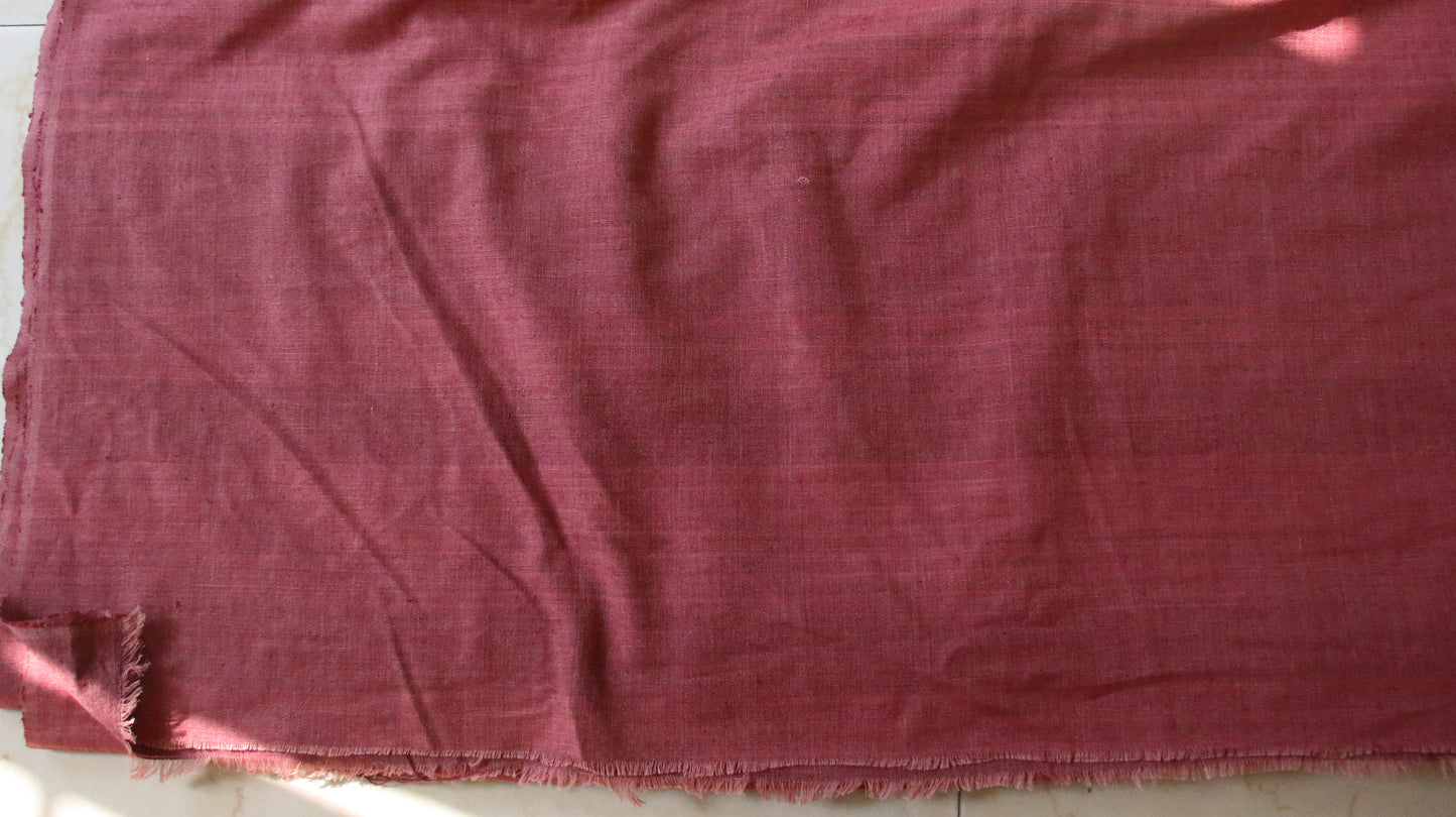 Natural dyed Handwoven Cotton by Eri Silk Fabric - 45" Width