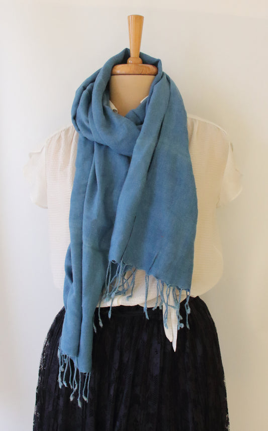 Eri Silk / Natural Dyed Hand woven Muffler / Scarf from Assam