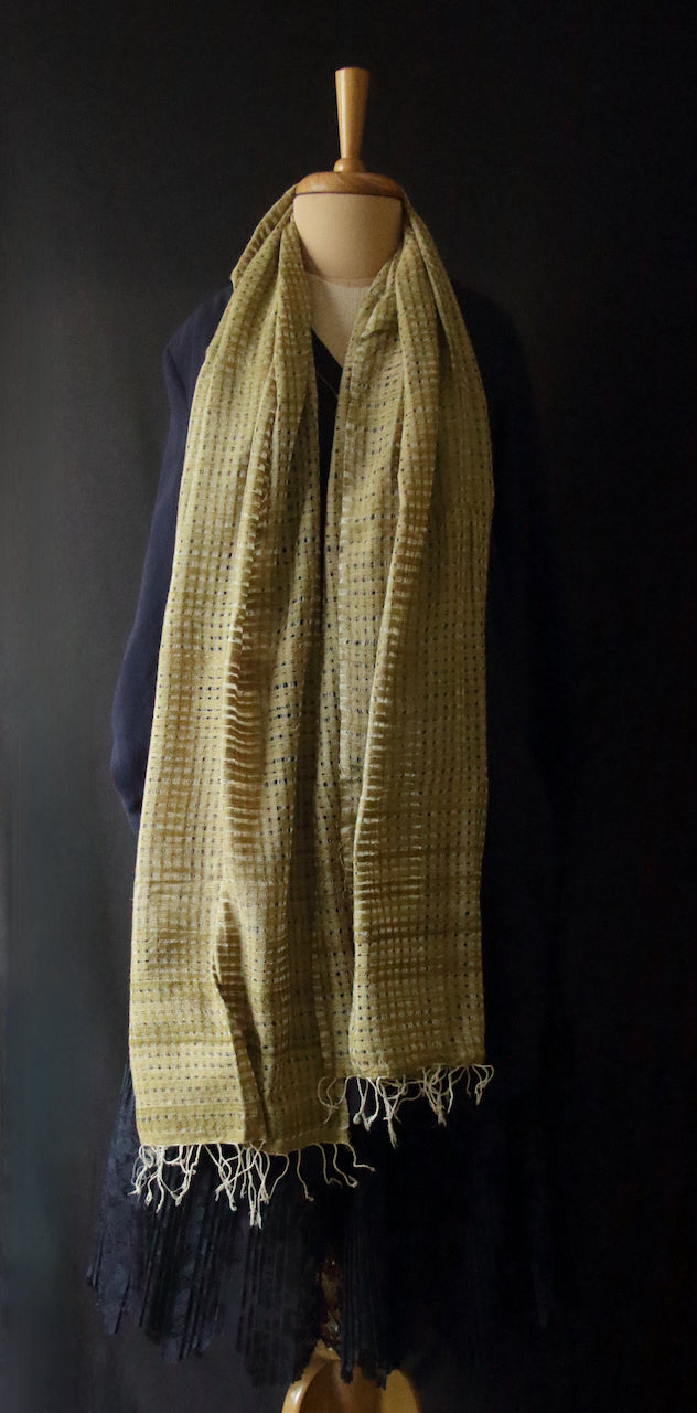 Natural Dyed Eri Silk Handloom Muffler from Assam