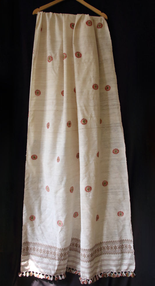 Handloom Hand Spun Eri Silk Shawl from Assam