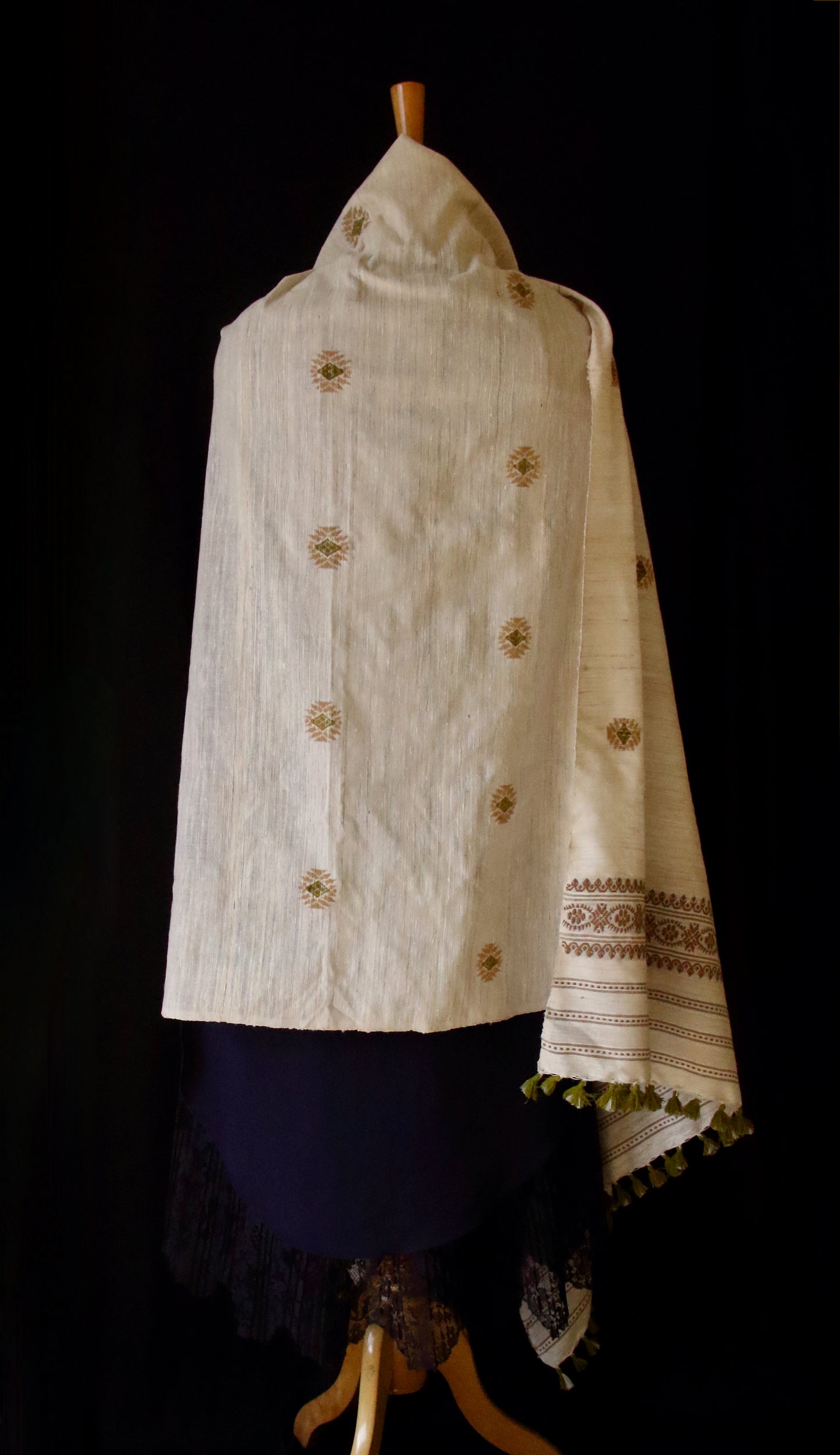 Handloom Hand Spun Eri Silk Shawl from Assam