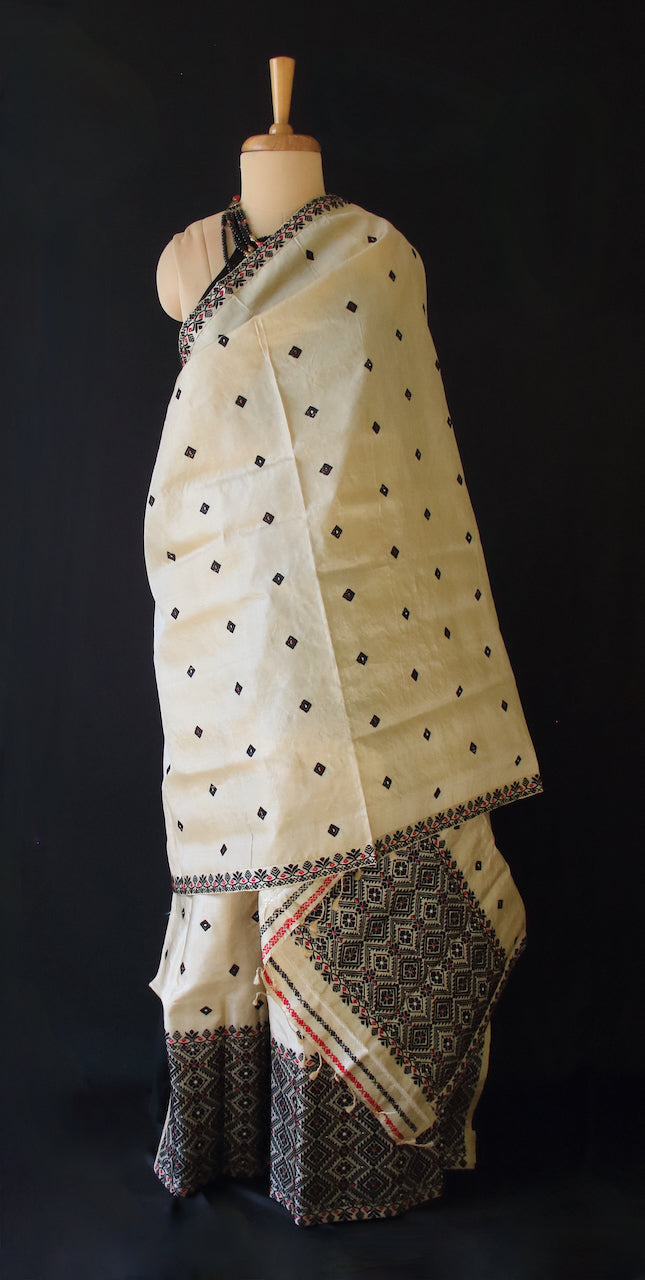 Tassar Silk Mekhla Chador Set