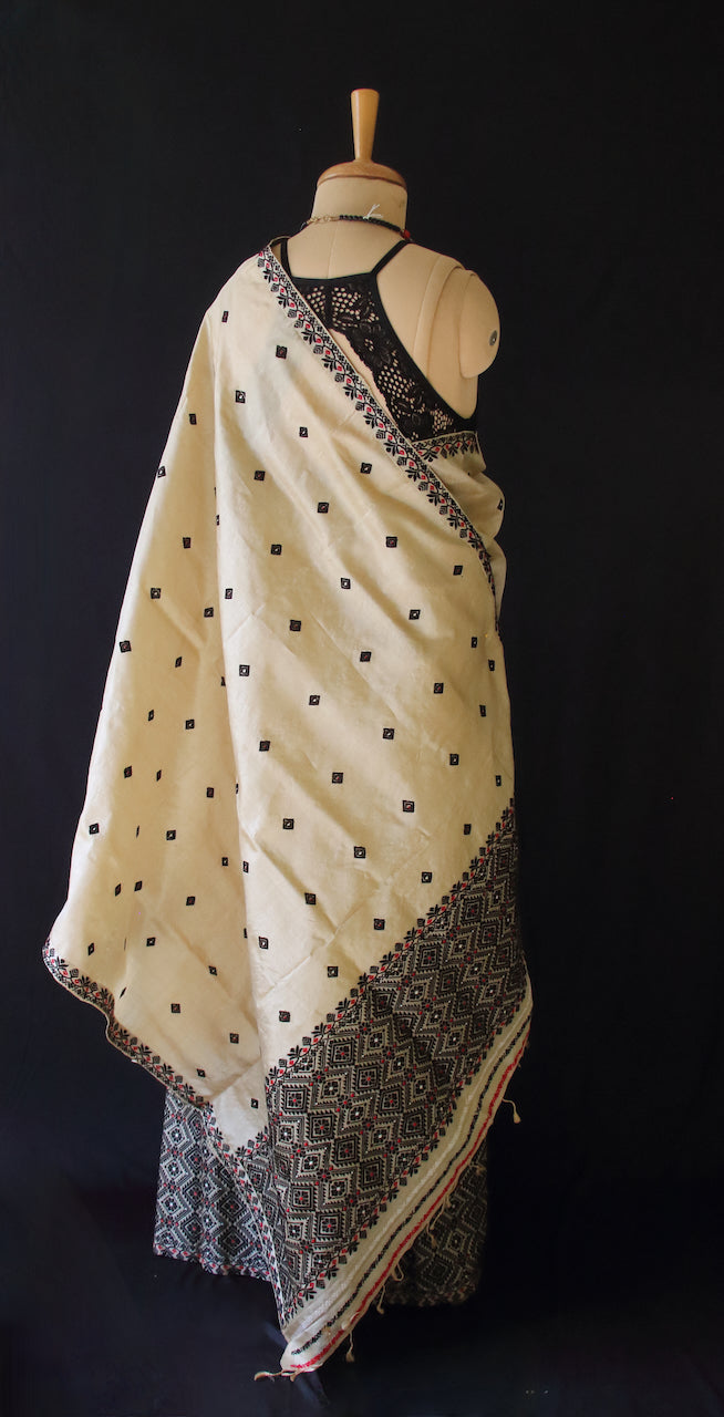 Tassar Silk Mekhla Chador Set