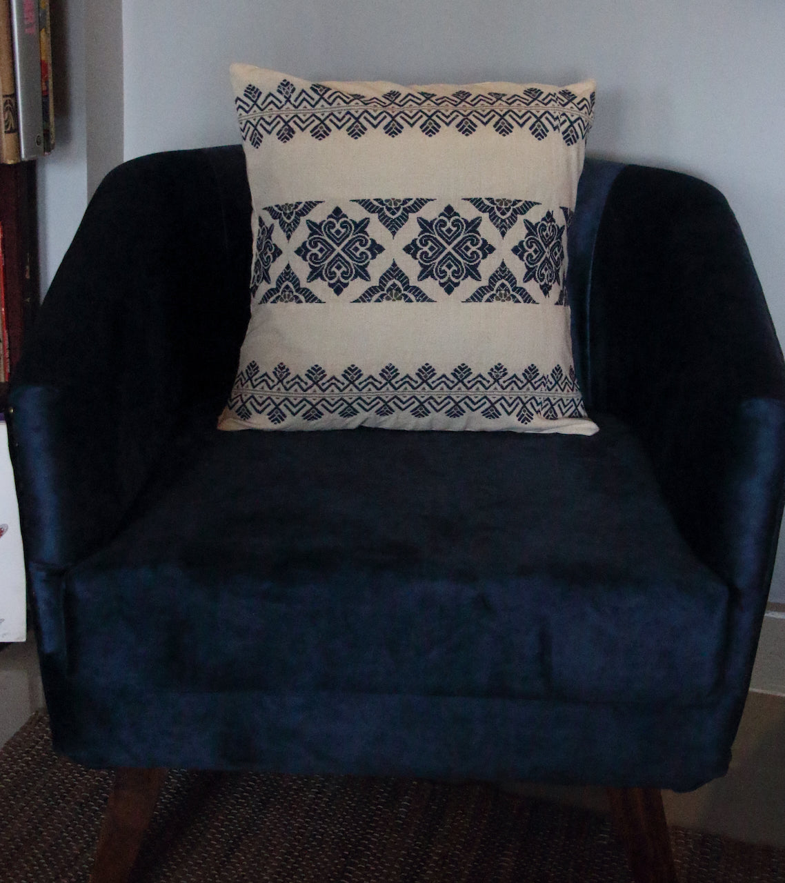 Cotton Cushion Covers in Natural dyed Indigo.