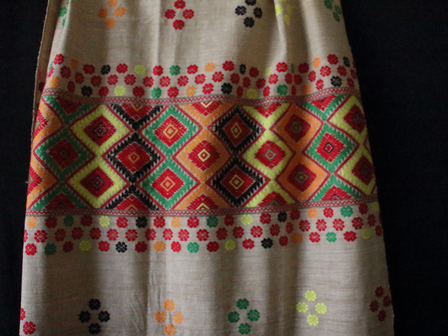 Tribal Design Handloom Silk Stole / Scarf from Assam