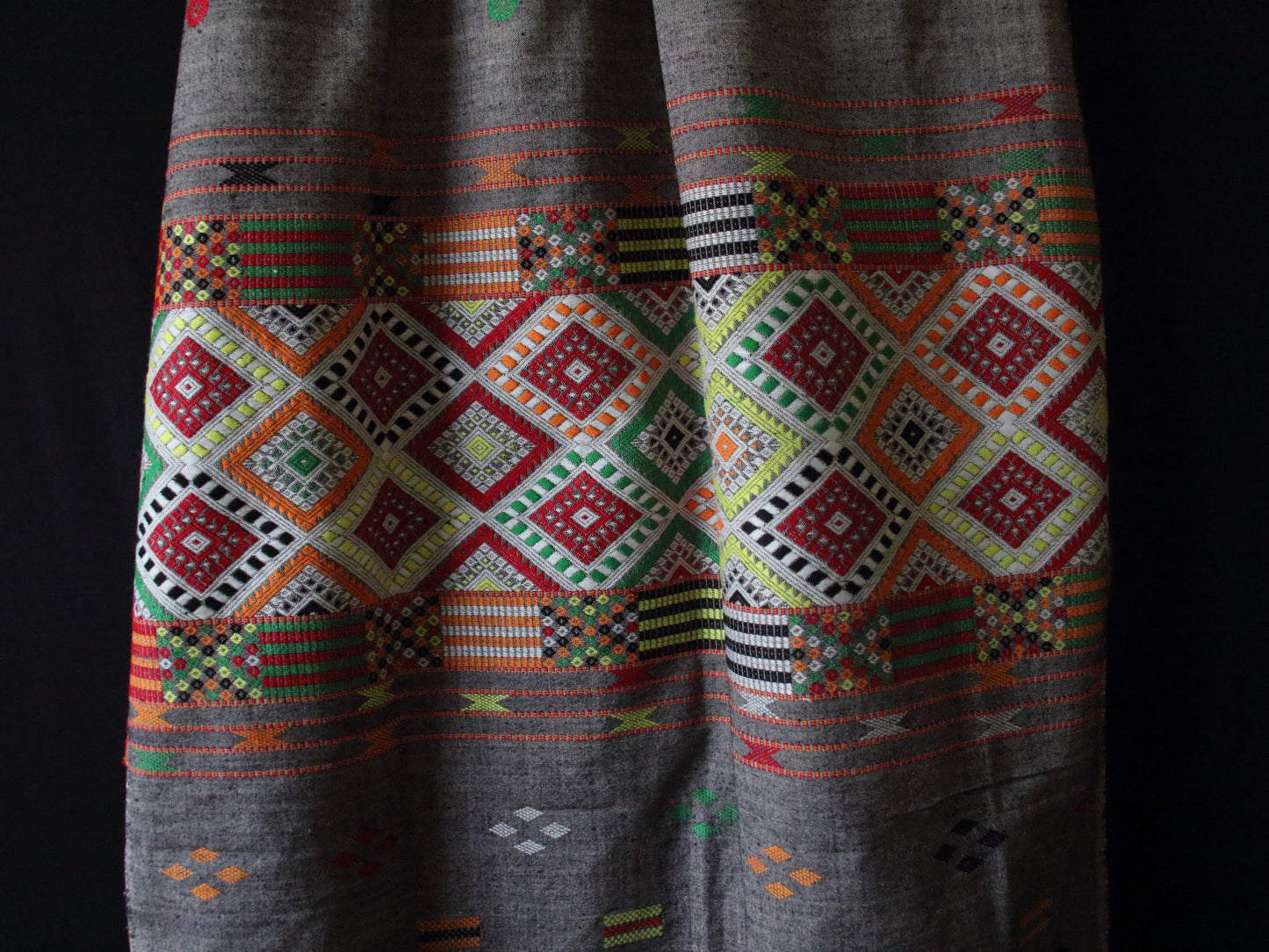 Tribal Design Handloom Silk Shawl from Assam