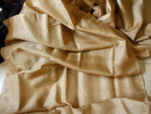 Hundred Percent Muga Silk Fabric - 47 Inches Width