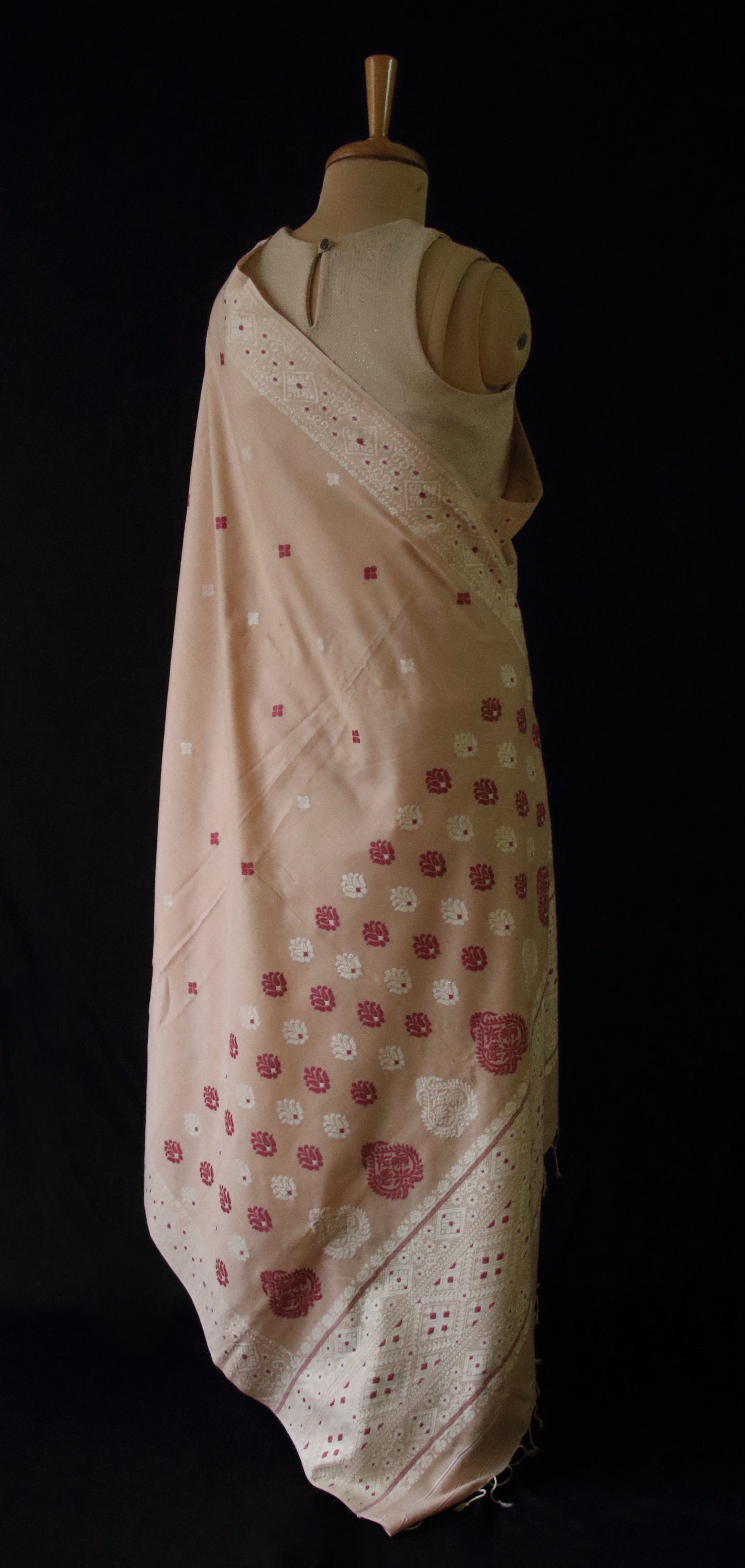 Natural Dyed Eri Silk Mekhela Chador Set from Assam