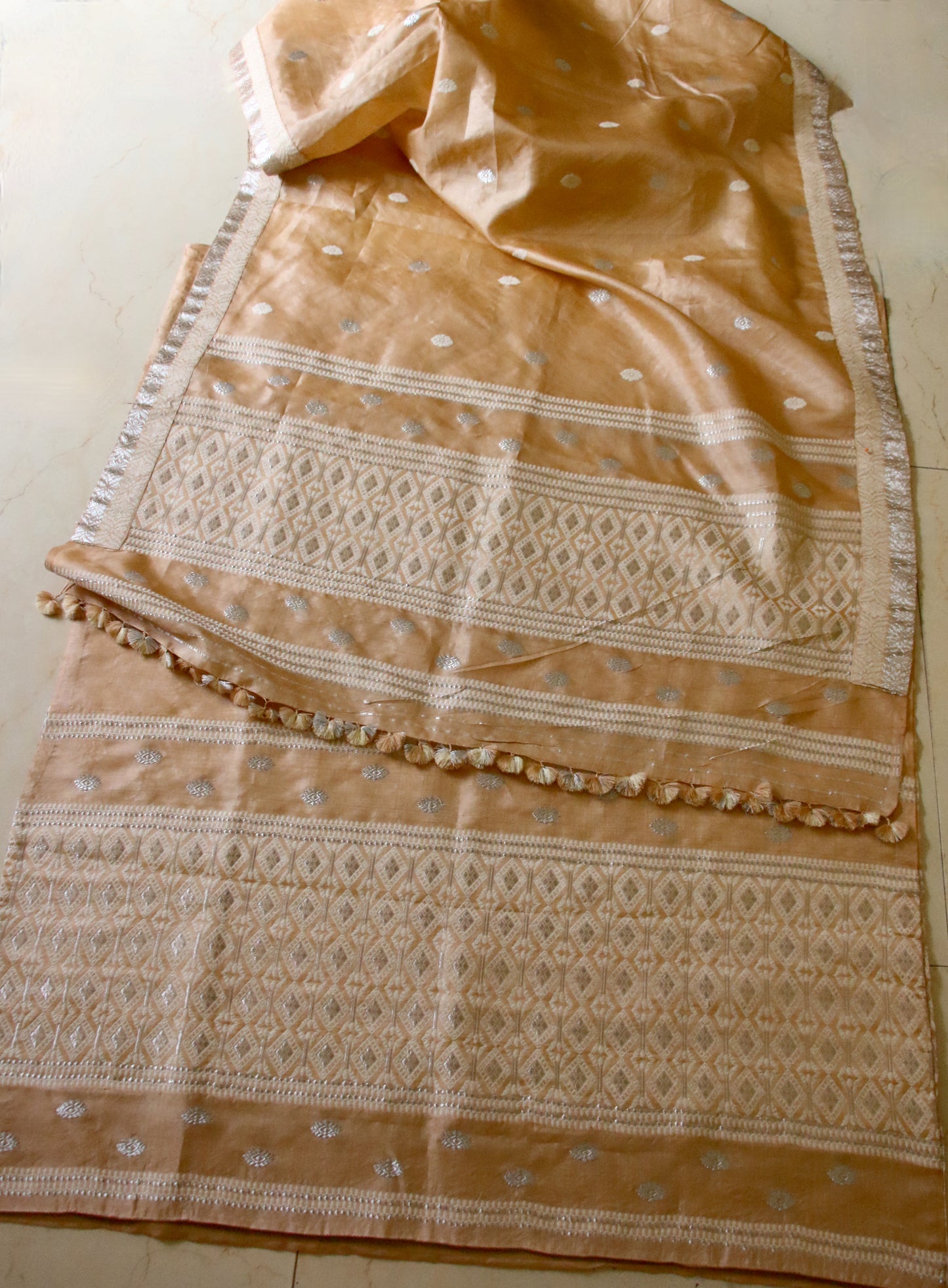 Tassar Silk Mekhla Chador Set from Assam