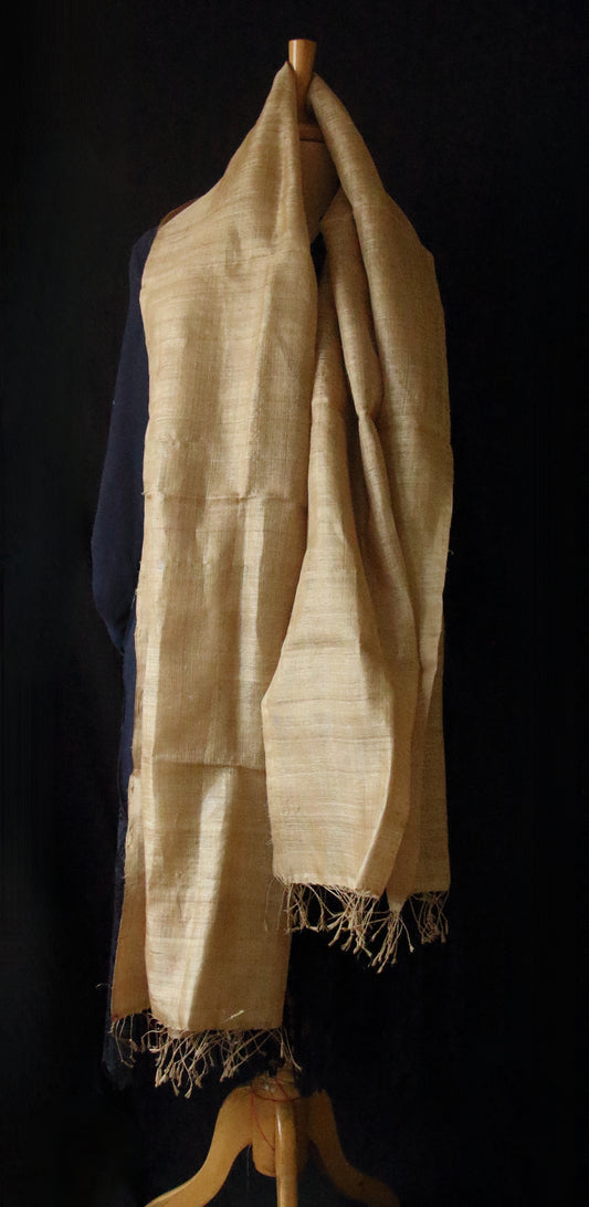 Hundred Percent Handwoven Muga Silk Stole /Wrap from Assam