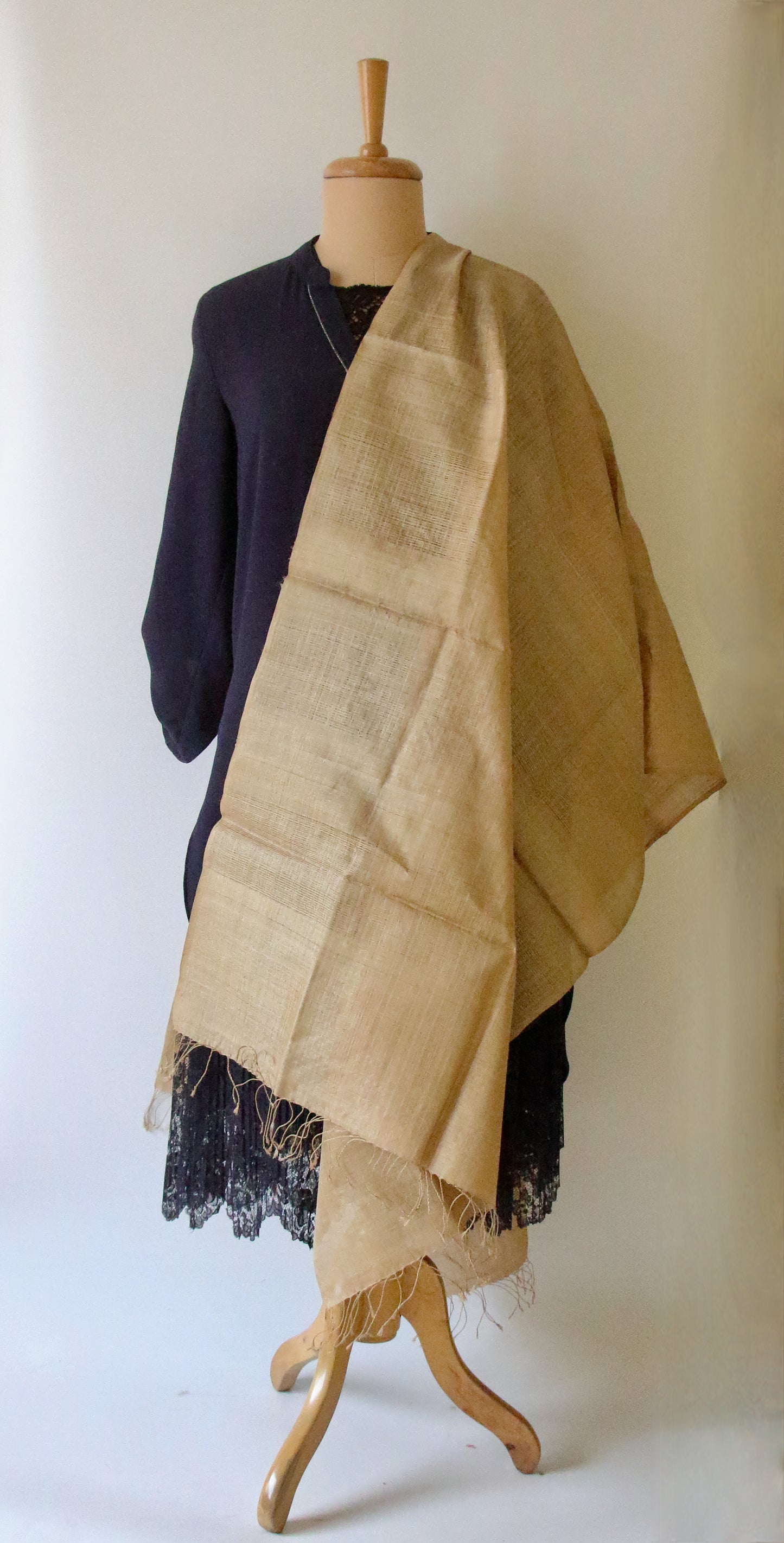 Hundred Percent Handwoven Muga Silk / Golden Silk Stole from Assam